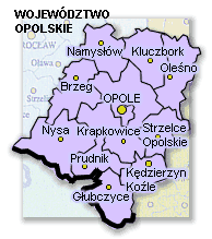 Województwo opolskie - mapka